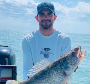 Tournament pro and Off Shore Tackle Pro Staffer Zak Jobes has mastered theuse of the Tattle Flag™ system for trolling up walleye in the weeds and also in open water.