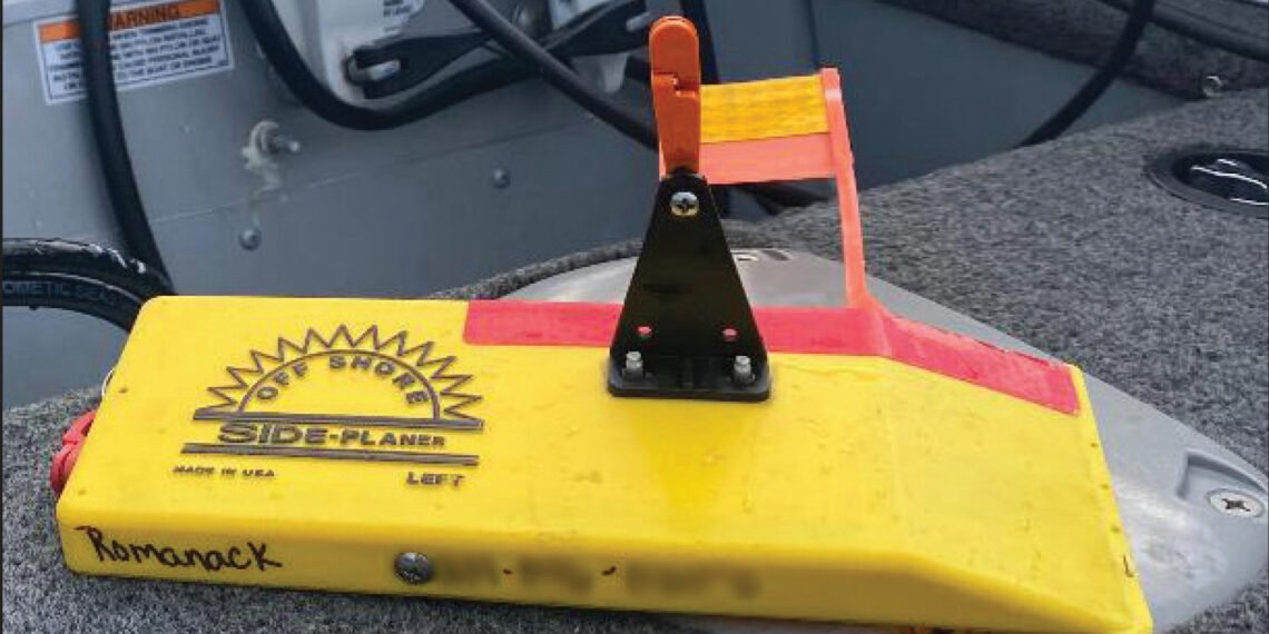 Sooner or later a planer board is going to pop off the line and float off. This could happen because someone didn’t put the board on the line properly or the line could break. By simply putting your name and telephone number on the board, there is a chance another honest angler will find the board and notify you.